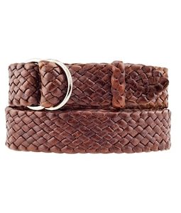 Queenslander - Kangaroo Leather Belt - Plaited Mens Ring (35mm Wide)