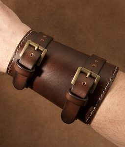 Leather Wrist Wallet: Handmade Full Grain Leather Cuff with Zipper