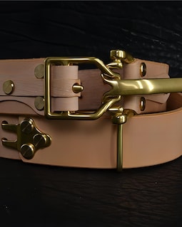 Handmade Littleton Cavalry Leather Belt Mens Street Wear Belts