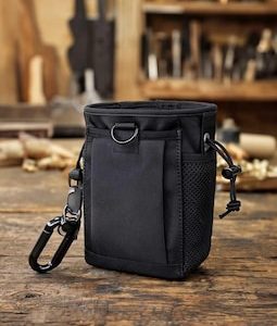 Tactical Drawstring Dump Pouch, Folding Waist Pack for Airsoft & Hunting, Molle Gear Organizer, Compact Utility Belt Bag for Outdoor Gear