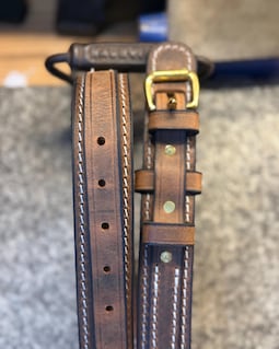 Handmade Leather Ranger Belt, Mens Western Gift, Full Grain Leather, Amish Made in USA