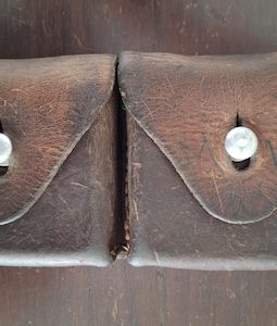 Vintage Swiss Army Leather Ammo Pouch WWII Era K31 K11 Cartridge Box Saddler Marked